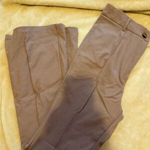 SHEIN Tan Chinos Classic Cotton-Blend